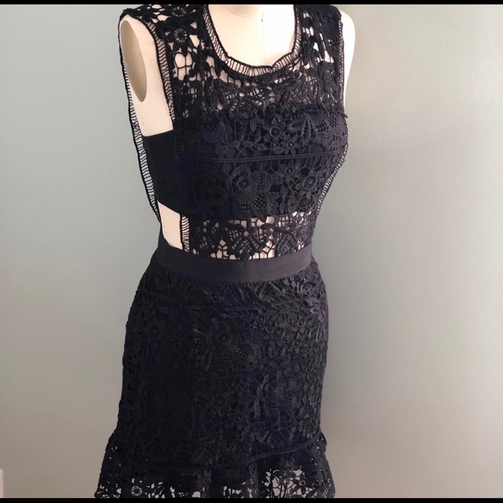 SALE 🔥🔥Aqua Lace Cutout Dress (Medium)
